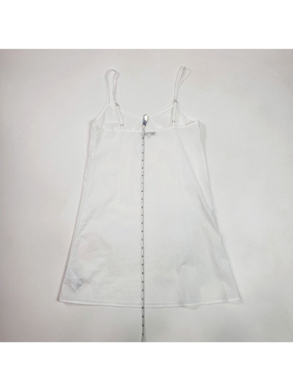 Madewell Poplin Splitneck Midi Shirtdress White XXS Lined Minimalist 100% Cotton - Picture 11 of 16